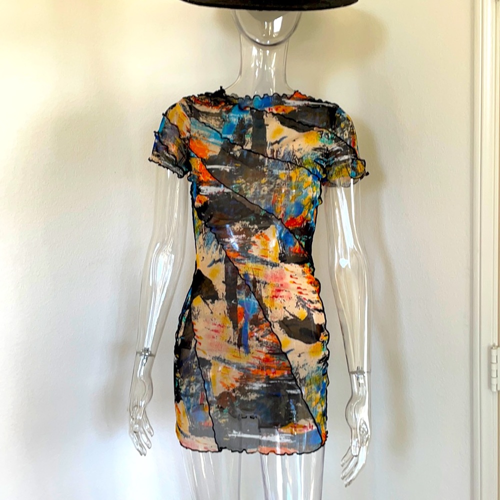 Mosaic mini dress